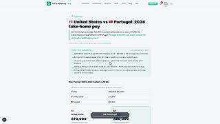 How to Compare Take-Home Pay Across 100+ Countries (US, Portugal, UAE...)