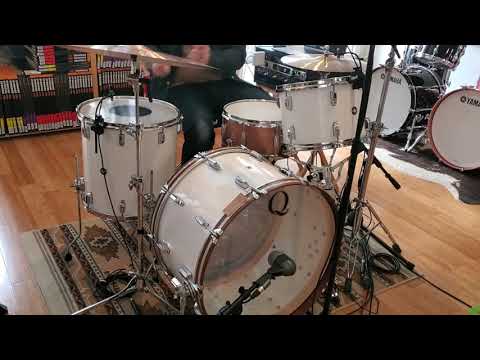 (SOLD) Drum Kits - Q Drum Co. 14x24 9x13 16x16 Steel (White Powder Coat)