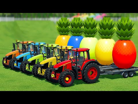 LOAD & TRANSPORT GIANT PINEAPPLES WITH MINI TRACTORS - Farming Simulator 22