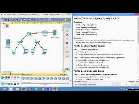 10.2.3.5 Packet Tracer - Configuring Syslog and NTP