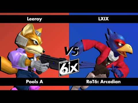 ROT6 Arcadian Pools A - Leeroy (Fox) vs LXIX (Falco) Melee Singles