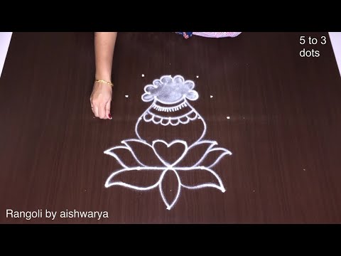 Sankranthi Pongal Pot Rangoli Kolam Designs