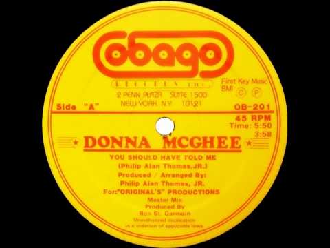 Donna McGhee - You should have told me 1981