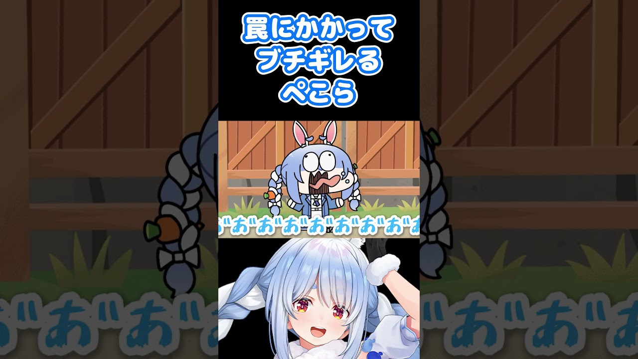 罠にかかってブチギレるぺこら #shorts