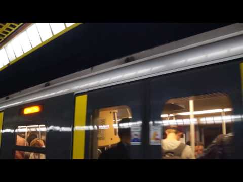 ATM Milan Metro Line 3 train leaving Turati