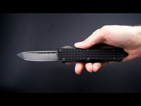 Microtech Combat Troodon Delta Signature Fluted DLC Serrated Tanto Black Frag OTF Automatic Knife 144-2CT-DS Video