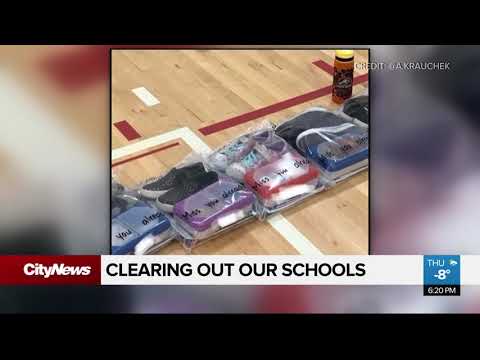 Some Calgary schools are saying goodbye as parents pickup belongings left behind