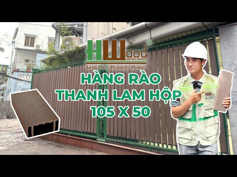 CẢI TẠO HÀNG RÀO BẰNG THANH LAM GỖ NHỰA NGOÀI TRỜI HWOOD VỚI SIZE 105*50