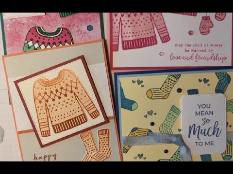 multiple ideas for Stampin' Up! 's Stay Warm stamp set