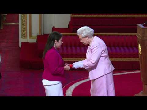 Receiving the Queen's Young Leaders Award from Her Majesty Queen Elizabeth II on June 22, 2015