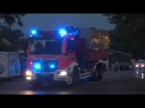 [Neues Wechselladerfahrzeug!] MTW 1 Feuerwehr Pinneberg + WLF-Kran mit AB Hochwasser Feuerwehr Wedel