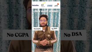 Big 4 Mass Hiring 2026 🔥 No CGPA | No DSA | Freshers Apply #career #hiring #jobs