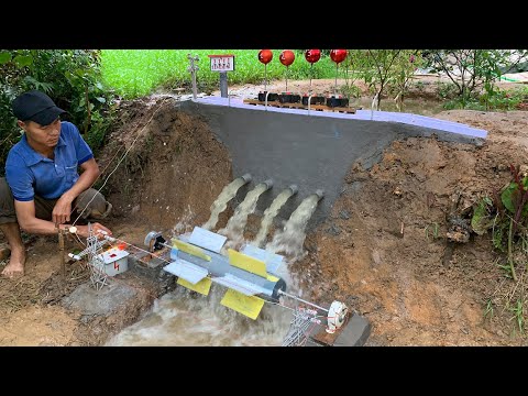 Mini Hydroelectricity With 4 Extremely Powerful Water Outlets