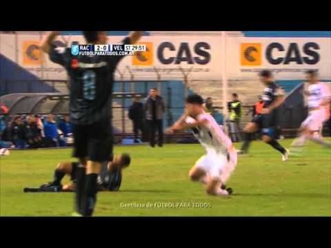 Expulsado Pérez Acuña. Racing 2 - Vélez 0. Fecha 15. Primera División 2015. FPT.