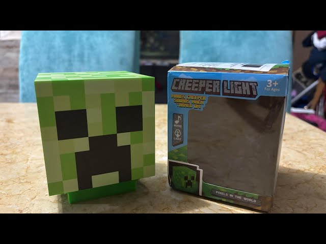 Vídeo relacionado con Lámpara de Escritorio Creeper Minecraft - Lámpara Oficial con Sonidos, Luz Nocturna para Niños