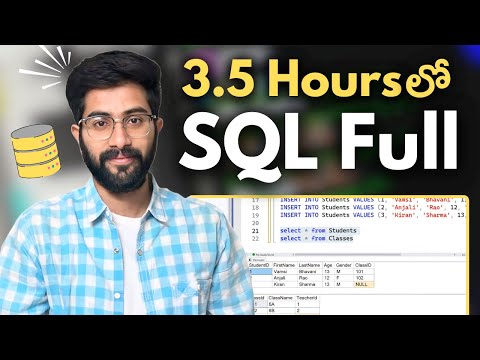 SQL Full Course in Telugu | Complete SQL in 3.5 Hours | Vamsi Bhavani