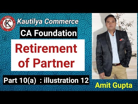 CA Foundation | Retirement of Partner | illustration 12 | Part 10(a)