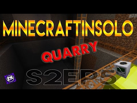 Minecraftinsolo Zerkocraft S2 EP5 - AZIONIAMO IL QUARRY!  (con smistamento barrel)
