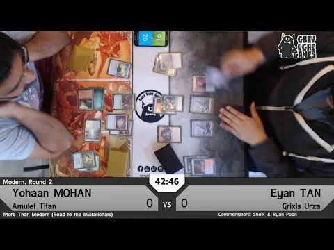 20190717 More than Modern Round 2 Amulet Titan vs Grixis Urza