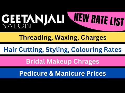 Geetanjali Salon Price List 2023 | Services Rate Card...