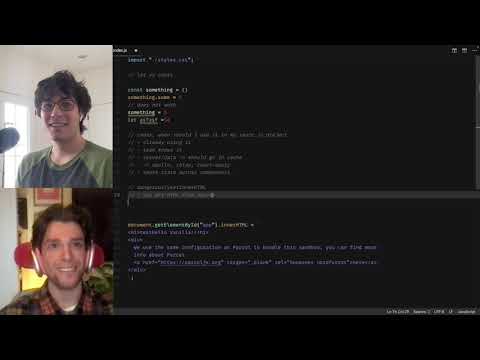 Dan Abramov on Zoom call with another geeky looking guy