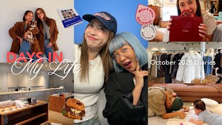 【日常Vlog】秋の始まり🍂食とお買い物とおでかけを楽しんだ1ヶ月🍔👚 購入品紹介/フリマ/展示会