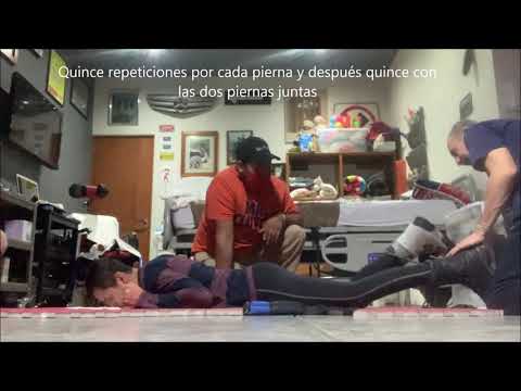 Isquiotibiales boca abajo con ligas — SMART CARING