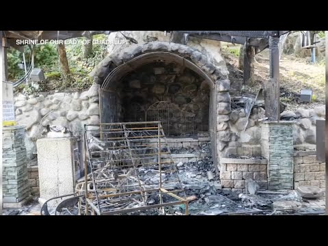 Santuário de Nossa Senhora de Guadalupe danificado em aparente incêndio criminoso