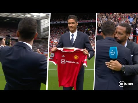 THE NOISE! 🤯🙌 Incredible Old Trafford unveiling for new signing Raphaël Varane!