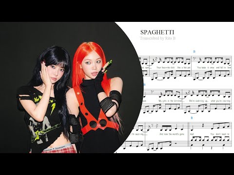 Le Sserafim, J Hope — Spaghetti (English ver.) Piano Sheet Music