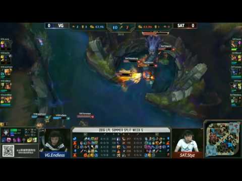 LoL Highlights VG vs SAT Game 1   LPL Summer 2016 23 06 2016   Vici Gaming vs Saint Gaming
