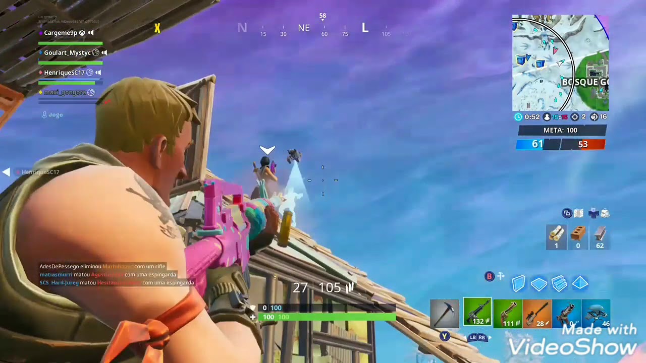 Gameplay - Fortnite Equipe Tumulto - Xbox One
