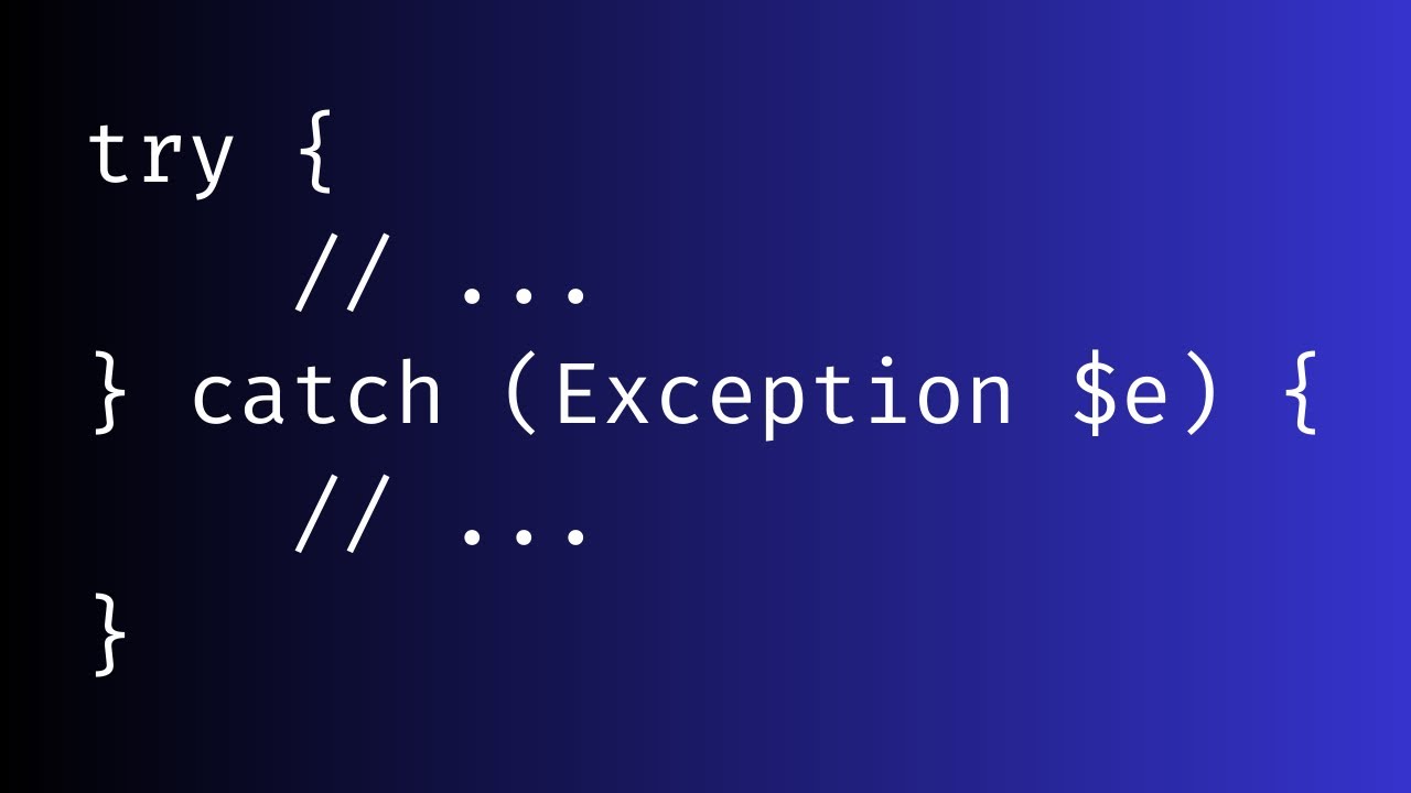 Laravel Try-Catch with Exceptions: Examples from Open-Source