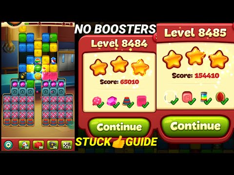 Toon Blast Level 8484 8485 🤺No Booster easy GUIDE✨🏃