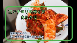 【韓国料理／日韓夫婦／日本人妻】手軽にできる浅漬け風キムチ、コッチョリ/誰でもできる#コッチョリ＃キムチ＃お手軽韓国料理＃日本人妻