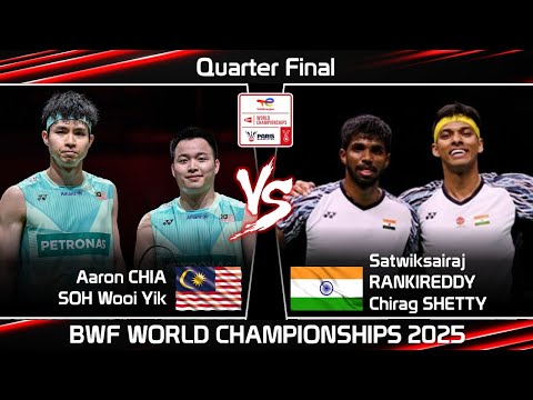 Aaron CHIA SOH Wooi Yik vs RANKIREDDY / SHETTY | World Championships 2025 Badminton