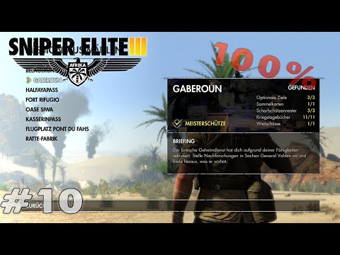 Sniper Elite 3  #10 Gaberoun 💎100%  |No Commentary|