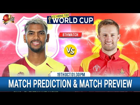 WI vs ZIM ICC T20 World Cup 2022 8th Match Prediction 19 Oct| West Indies vs Zimbabwe Preview Record