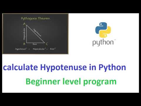 Python Program Pythagoras Theorem