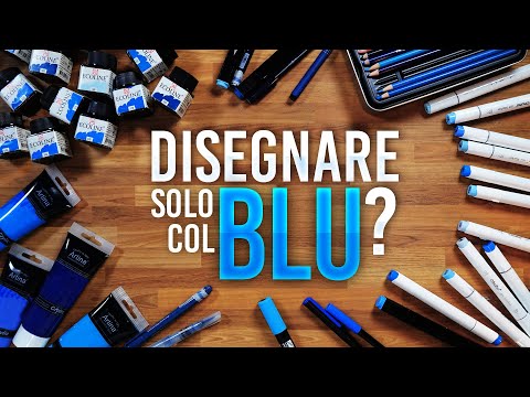 Provo a disegnare con TUTTI I BLU che ho! 🐸