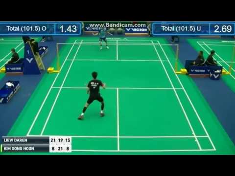 R16 Men's Single, Korea Master 2016, Liew Daren VS Kim Dong Hoon