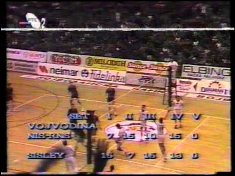 1996 CEV Champions Cup Volleyball Vojvodina - SISLEY set 5