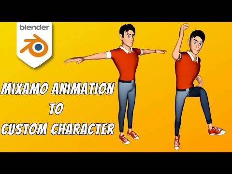 Mixamo Animation to Custom Character in Blender