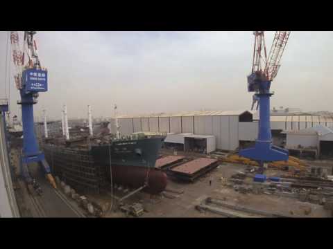 祥豪冷凍船建造 Hsiang Hao Refrigerated cargo vessel (縮時)