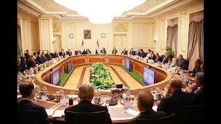 رئيس مجلس الوزراء السيد عادل عبدالمهدي ونظيره المصري يعقدان جلسة المباحثات المشتركة