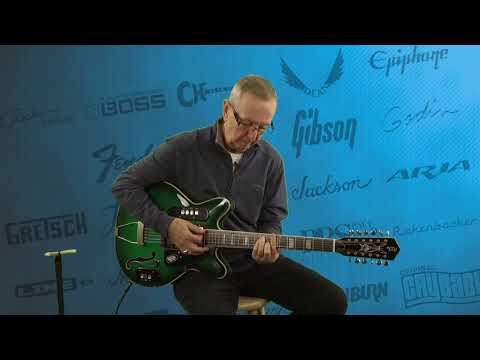 Video Demo 1966 JG Julio Giulietti Hollow Body GREEN 12 String Guitar Original Hard Shell Case image 14