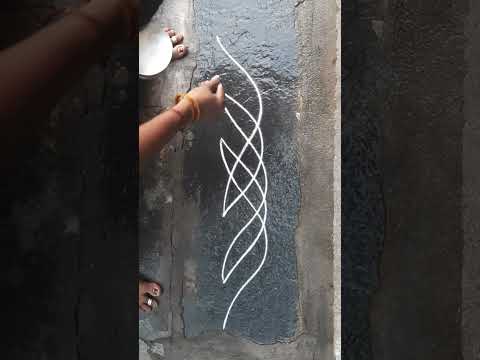 simple and beautiful side border design for rangoli