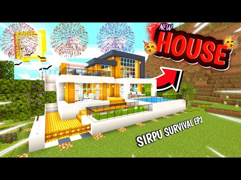 Ultimate Modern Minecraft House Build | Sirpu Survival #2