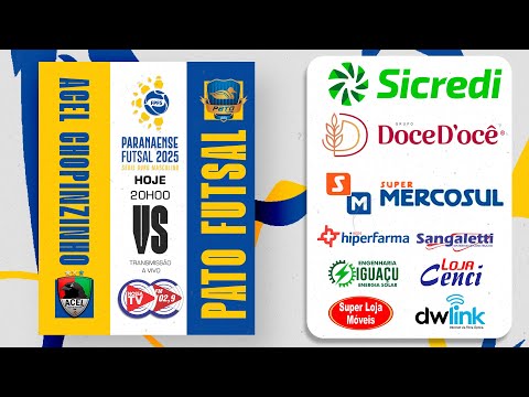 🔴 ACEL x Pato Futsal –AO VIVO | Quartas de Final | Série Ouro – Campeonato Paranaense de Futsal 2025