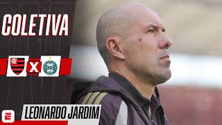 COLETIVA FLAMENGO: LEONARDO JARDIM FALA DO MARACANÃ APÓS JOGO CONTRA O CORITIBA